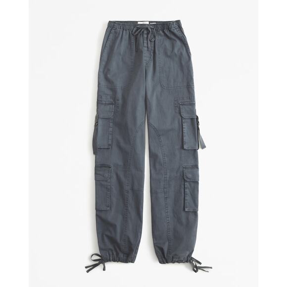 Abercrombie & Fitch Gray Garment Dyed Relaxed Fit Utility Cargo Pants Size XL - Picture 1 of 15